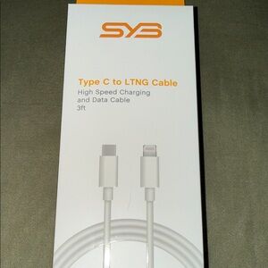 White Type C to Lightning Charging Cable for Apple - NIB